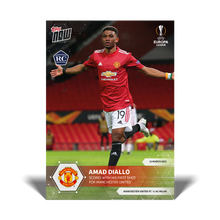 Load image into Gallery viewer, Scores with his first shot for Manchester United - Amad Diallo EL TOPPS NOW® Card #1 - PRE ORDER
